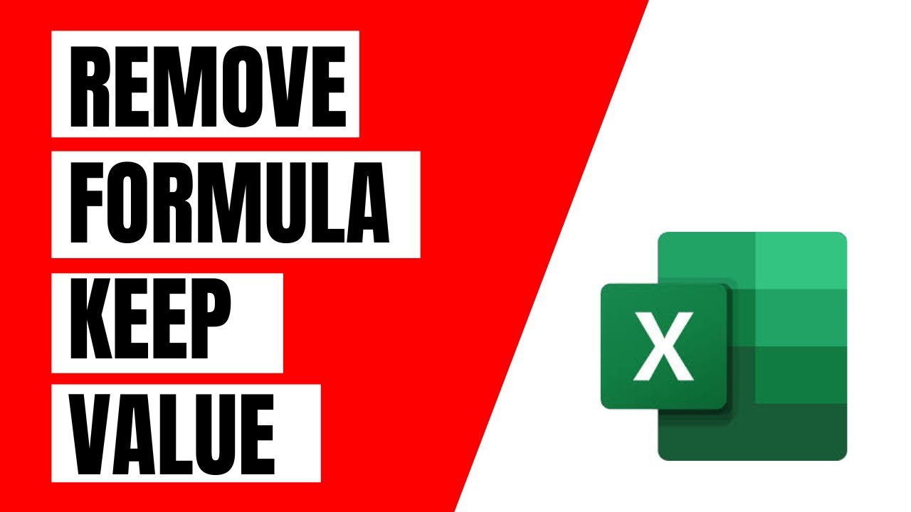 How To Remove Formula But Keep Value In Excel Youtube