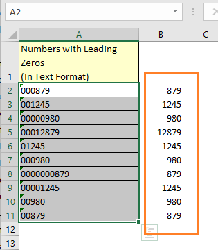 How To Remove Leading Zeros In Excel 8 Easy Methods