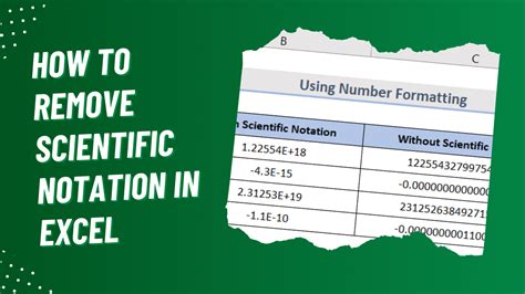 How To Remove Scientific Notation From Large Numbers In Excel Excel