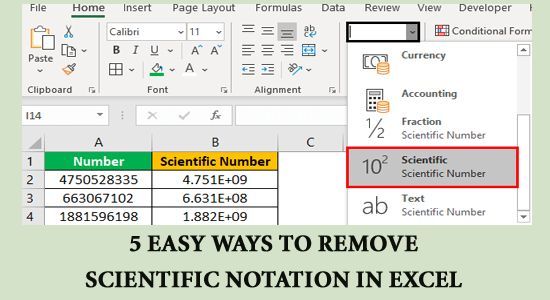 How To Remove Scientific Notation In Excel 7 Easy Ways