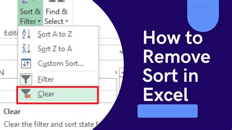 How To Remove Sort In Excel Reverting Back To The Original Dataset Earn And Excel