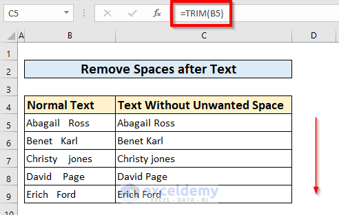 How To Remove Space In Excel