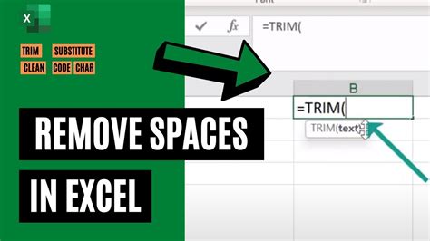 How To Remove Spaces In Excel Remove Special Characters Text Formulas Youtube