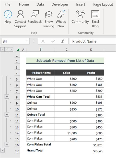 How To Remove Subtotals In Excel 2 Methods Exceldemy