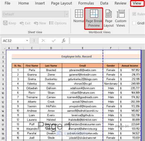 How To Remove The Page Number From The Page Break Preview In Excel 2 Methods