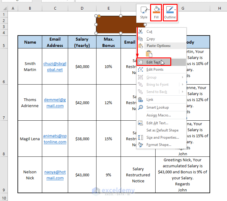 How To Send Automatic Email From Excel To Outlook 4 Methods