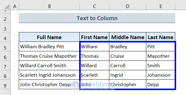 How To Separate First Name And Surname In Excel Easy Way Flashfill