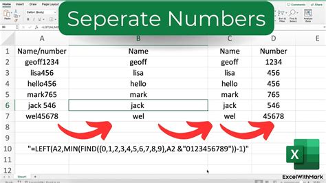 How To Separate Texts And Numbers Text And Number Splitting Tutorial In Excel Youtube