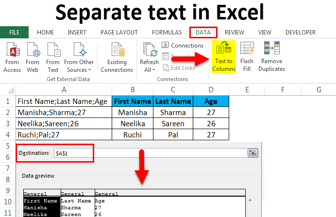 Separate Text and Numbers in Excel Easily