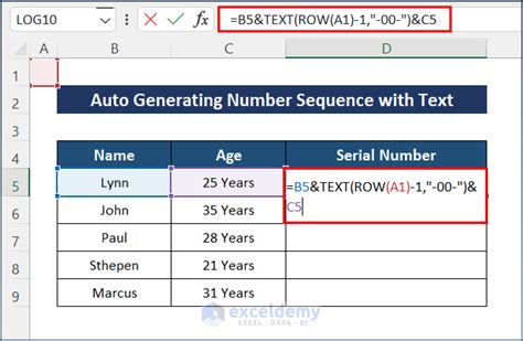 How To Set Sequence Number In Excel Infoupdate Org