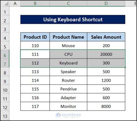 How To Shift Cells Down In Excel 5 Easy Methods Exceldemy