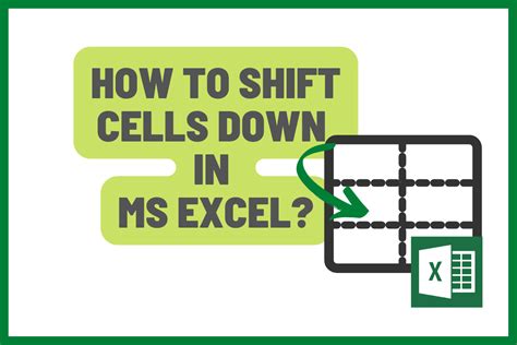 How To Shift Cells Down In Ms Excel Quickexcel