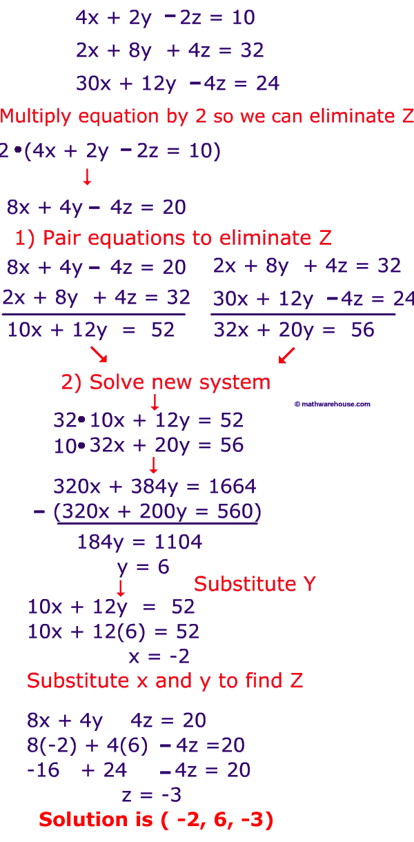 How To Solve Simultaneous Equations With 3 Variables Pdf