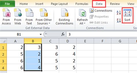 How To Sort A Column But Keep Intact Rows In Excel