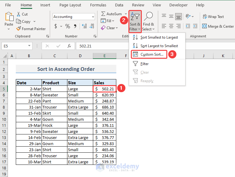 How To Sort By Ascending Order In Excel 3 Easy Methods