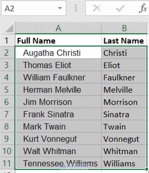 How To Sort By Last Name In Excel 5 Methods