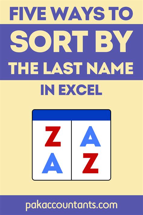 How To Sort By The Last Name In Excel 5 Methods Pakaccountants Com