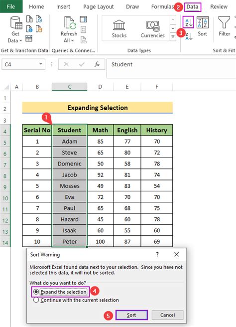 Sort Excel Columns Easily