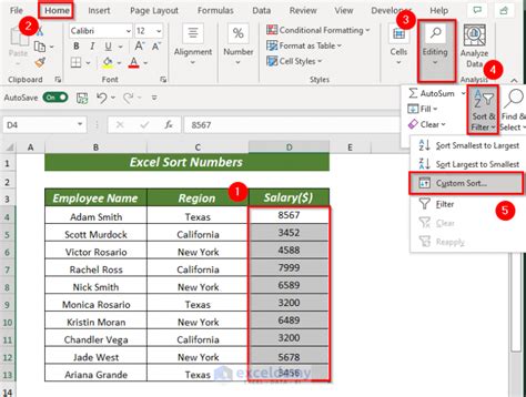 How To Sort Numbers In Excel 8 Quick Ways Exceldemy