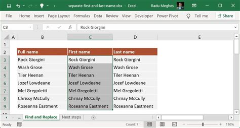 How To Split First Last Names In Excel With Formulas