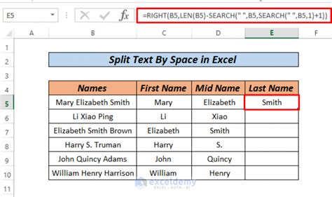 How To Split Text By Space With Formula In Excel 5 Ways Exceldemy