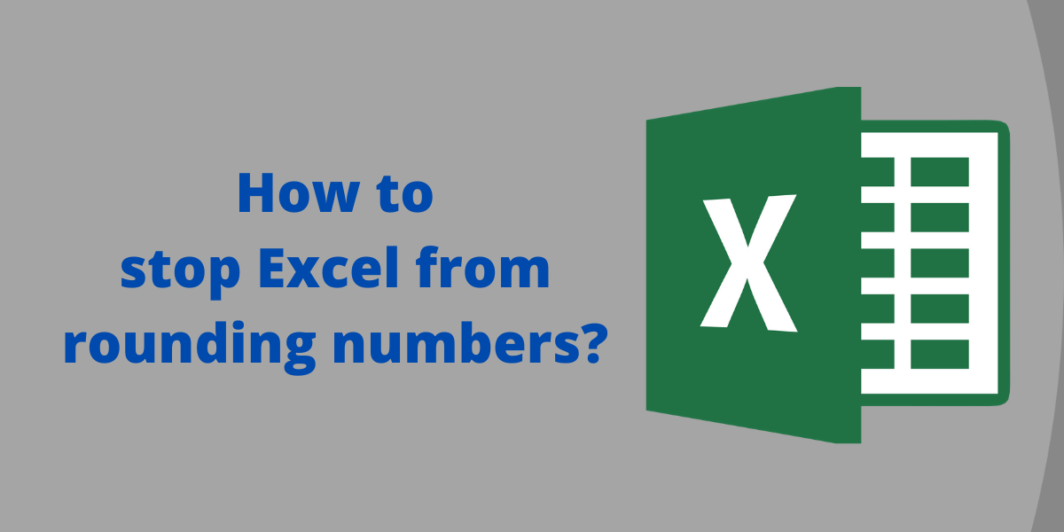 How To Stop Rounding Large Numbers In Excel Youtube