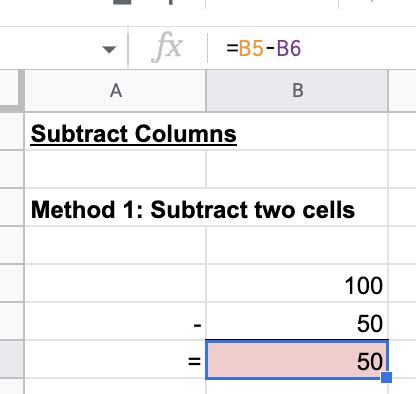 How To Subtract Columns In Google Sheets Sheets For Marketers