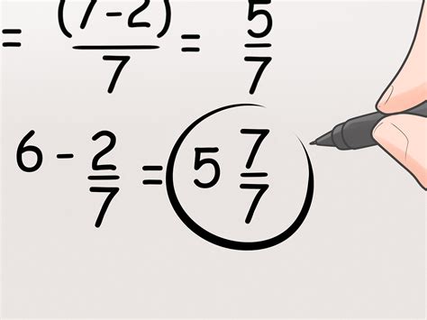 How To Subtract Fractions From Whole Numbers 10 Steps