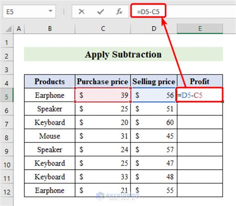 How To Subtract In Excel Cells Columns Percentages Dates And Times