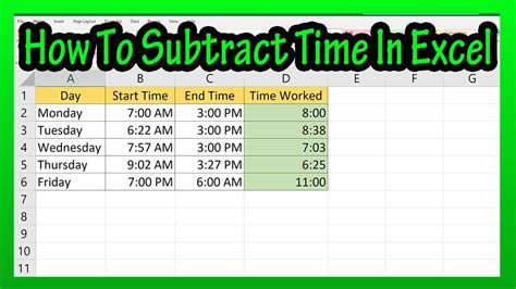 How To Subtract In Excel Subtract Cells Column Dates Time