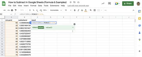 How To Subtract In Google Sheets Formula Examples Layer Blog