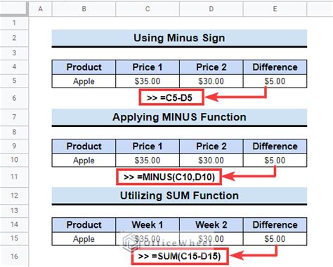 How To Subtract Two Cells In Google Sheets 4 Simple Ways