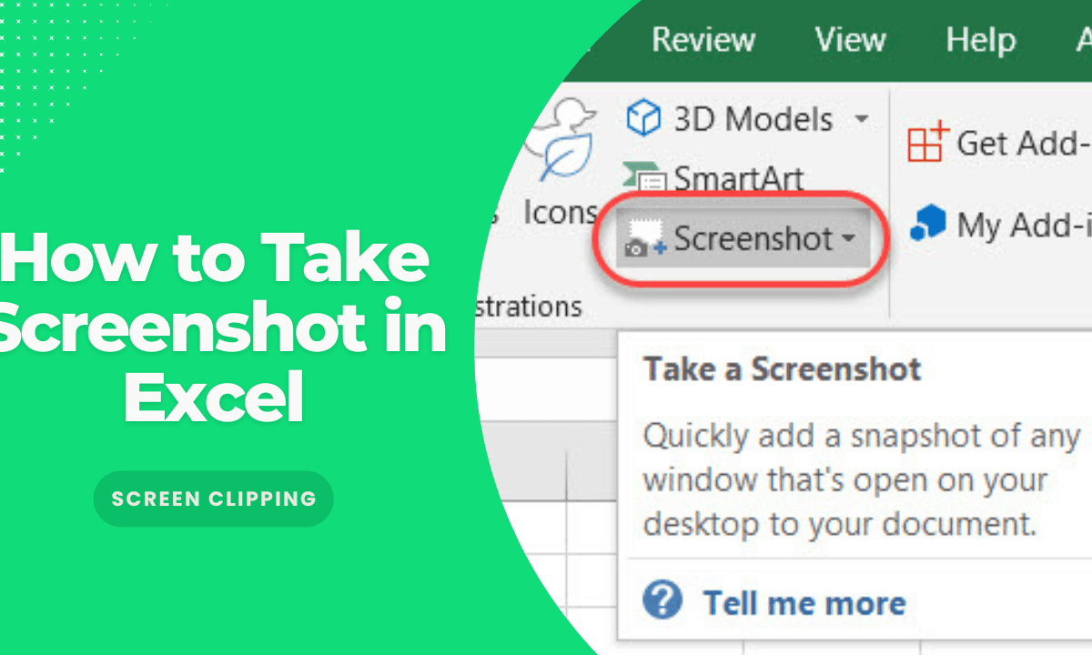 How To Take Screenshot In Excel Screen Clipping Earn Excel