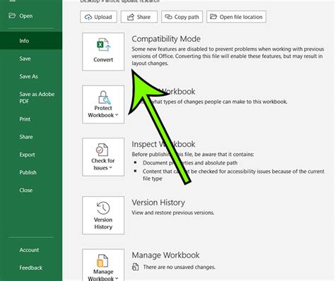 How To Turn Off Compatibility Mode In Microsoft Excel 2007 2010 2013