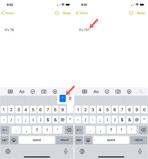 How To Type Degree Symbol On Iphone Ipad And Mac