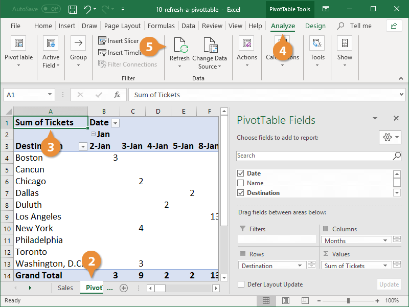 How To Update Pivot Table Cabinets Matttroy