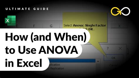 How To Use Anova In Excel The Ultimate Guide Goskills