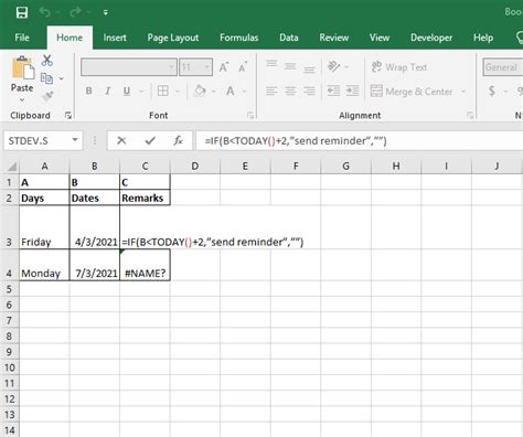 How To Use Date Reminders In Excel Basic Excel Tutorial