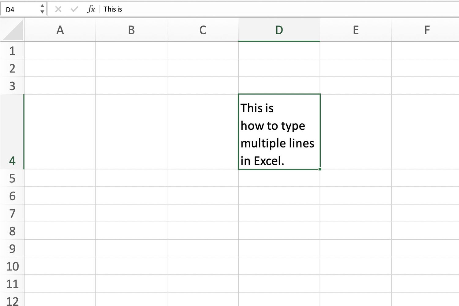 How To Wrap Text And Formulas On Multiple Lines In Excel