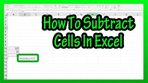 I Am Attempting To Subtract Cells In An Excel Spreadsheet But Instead It S Adding Them Together R Excel