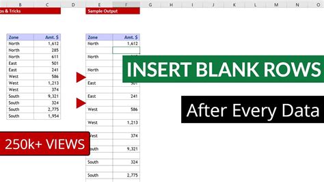 Insert Blank Rows In Excel How To Add Rows In Excel Youtube