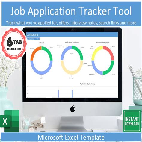 Job Application Tracker Tool For Microsoft Excel Masterbundles