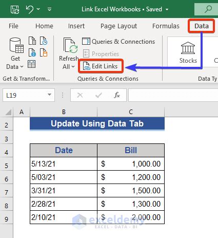 Link Excel Workbooks For Automatic Update 5 Methods Exceldemy