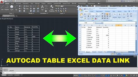 Linking Excel External Data To Autocad Data Extraction Cadnotes