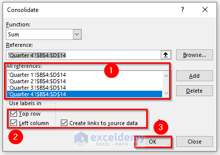 Linking Excel Sheets To A Summary Page 4 Easy Methods