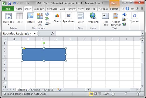 Make Professional Looking Rounded Buttons In Excel Teachexcel Com