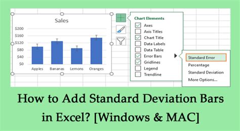 Mastering Excel How To Add Standard Deviation Bars In Excel