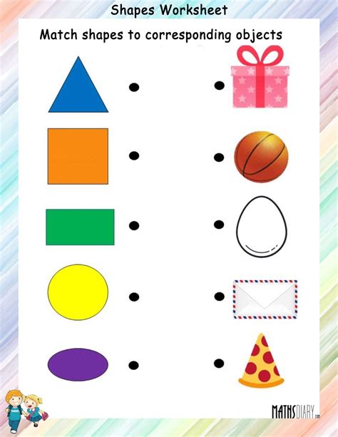 Match For Shapes Worksheets