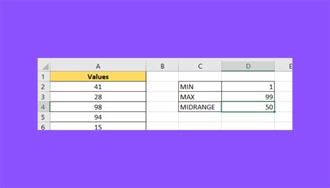 Midrange In Excel How To Calculate It