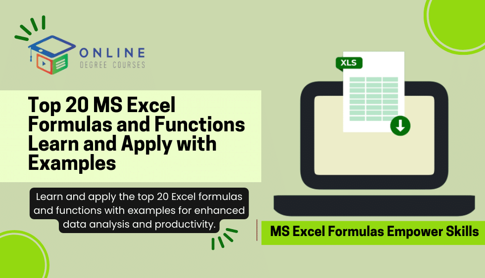 Ms Excel Formulas And Function Learn And Apply With Examples